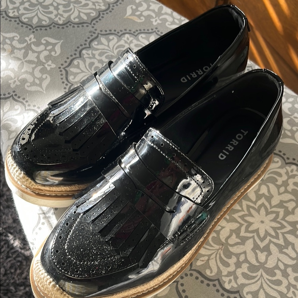 Torrid Black Patent Leather Loafers trendy patent leather loafer, chunky